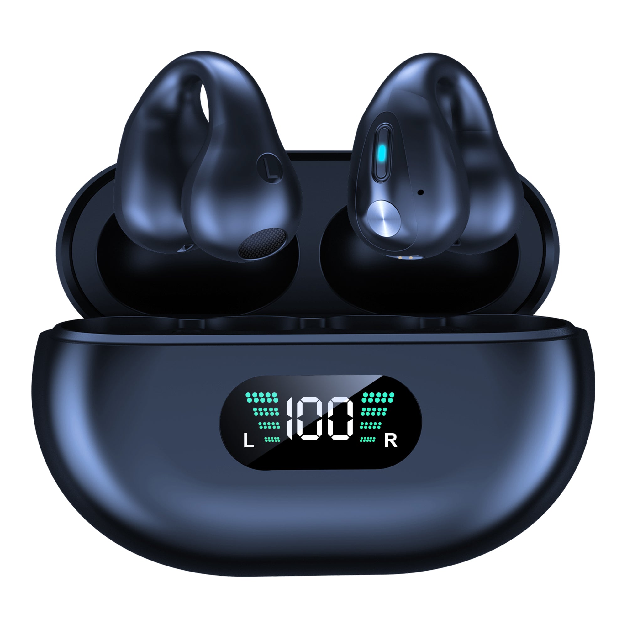 Q80 EARBUDS 5.3 Bluetooth Wireless Open Ear Headphone - BLACK